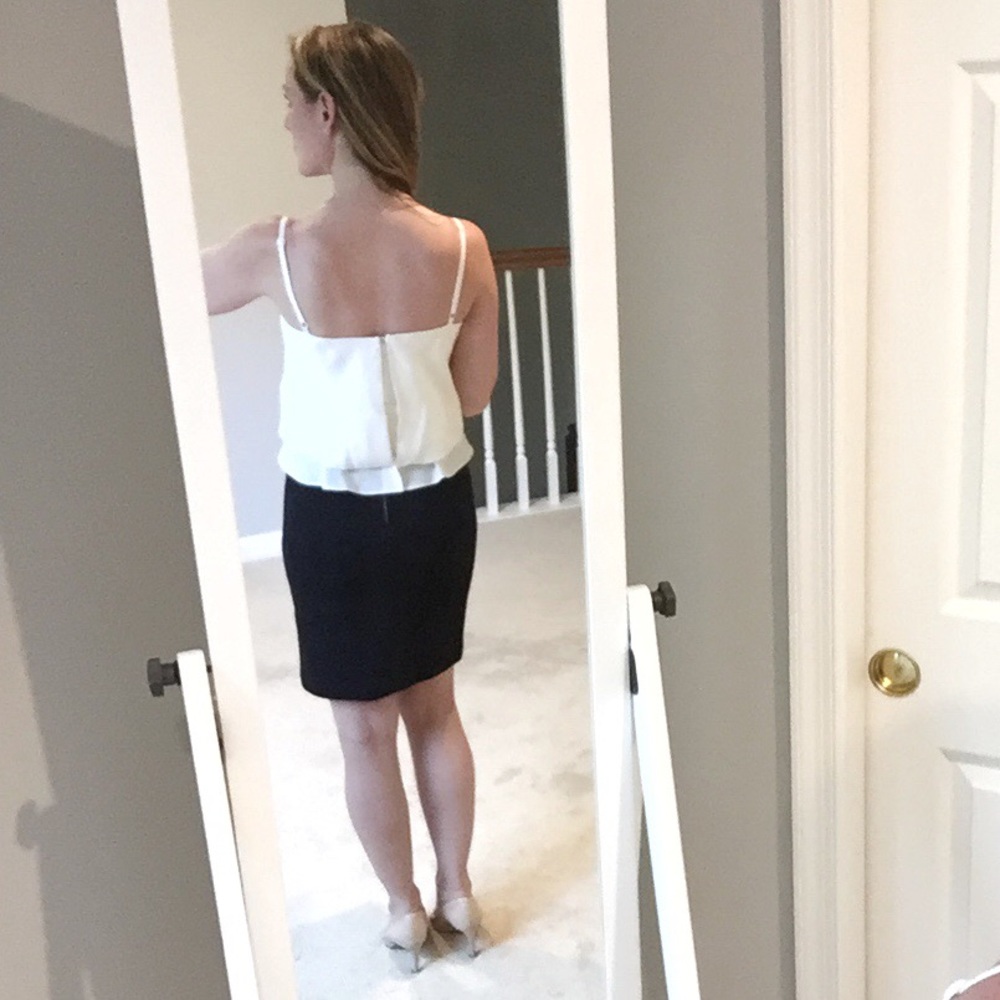 **SOLD** BCBG MaxAzria Black White Silk Dress - Picture 6 of 8